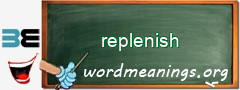 WordMeaning blackboard for replenish